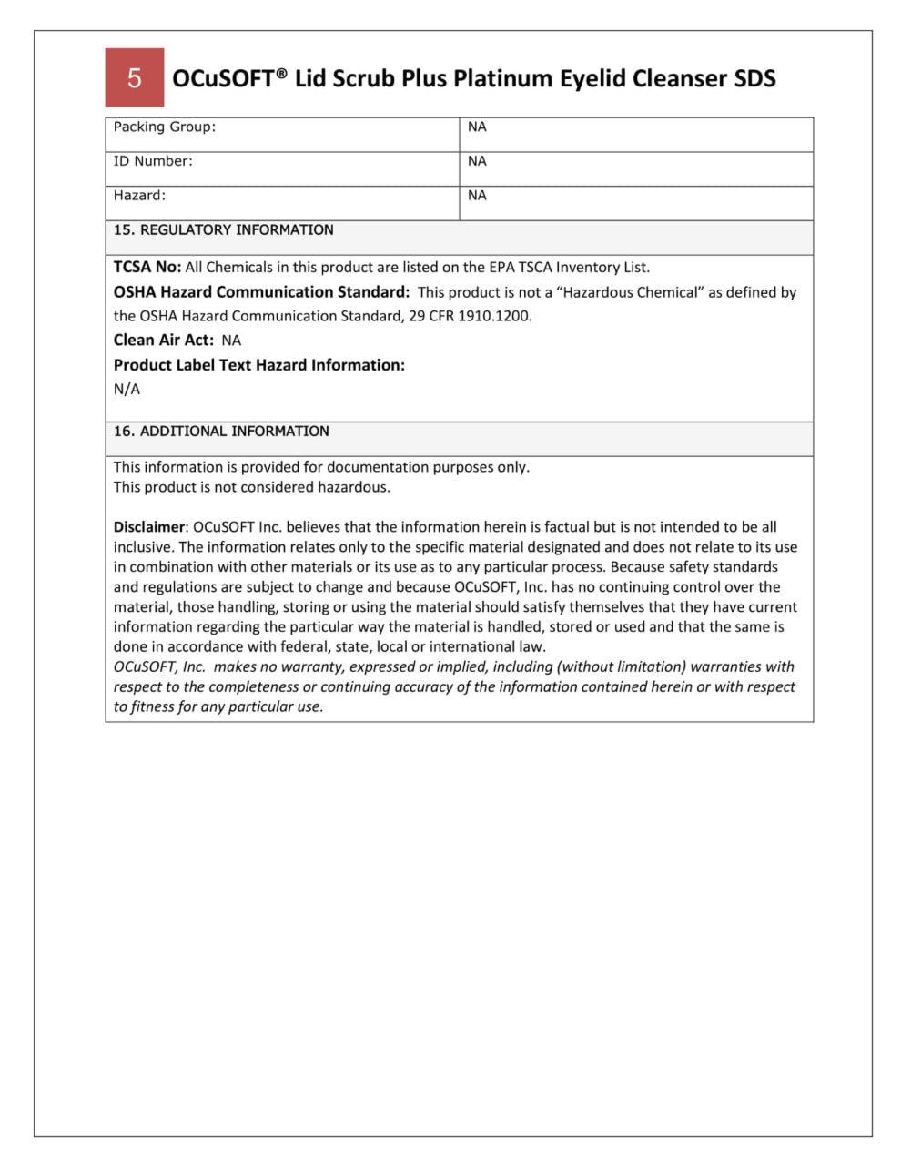 Ocusoft Lid Scrub Plus Platinum Foam 50 Ml