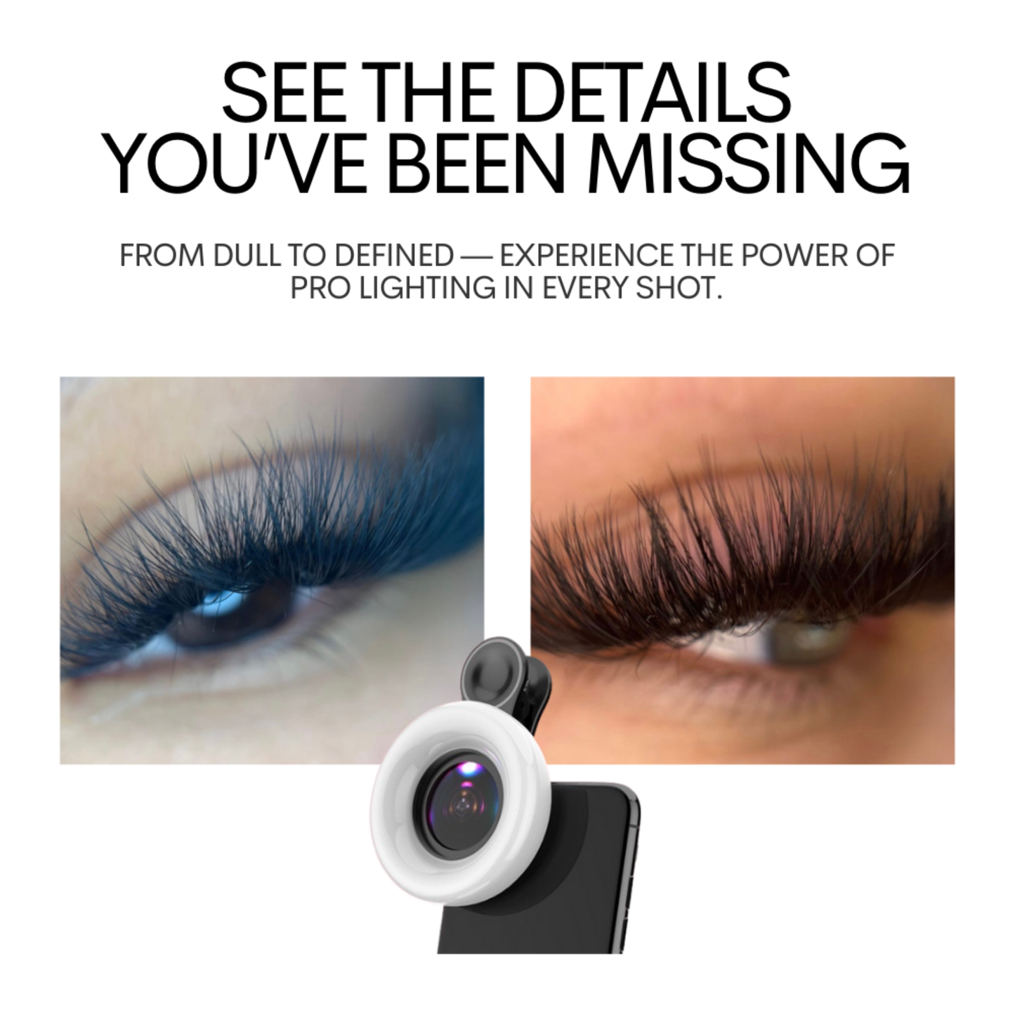 CosmoGlo Mini Ring Light Macro Lens